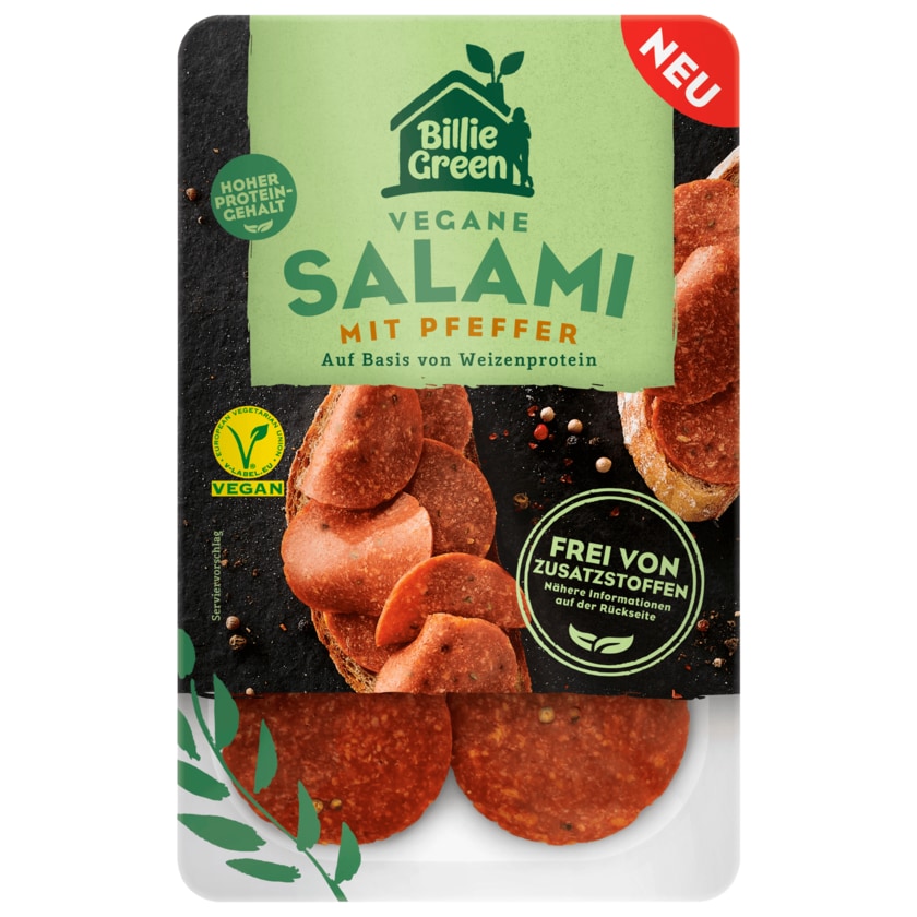 Billie Green Salami mit Pfeffer vegan 70g